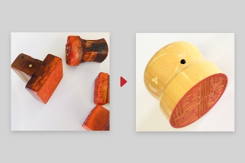 摩耗した印と作り直した印の比較